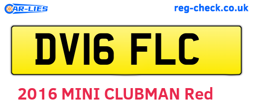 DV16FLC are the vehicle registration plates.