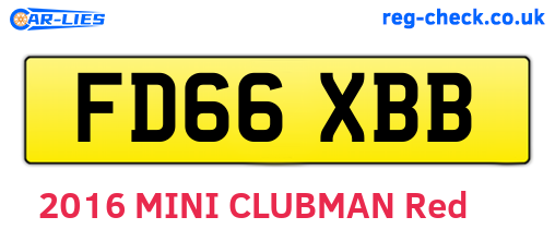 FD66XBB are the vehicle registration plates.