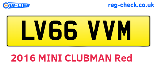LV66VVM are the vehicle registration plates.