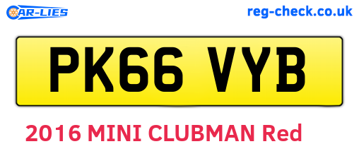 PK66VYB are the vehicle registration plates.