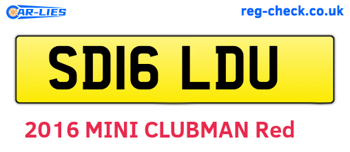 SD16LDU are the vehicle registration plates.