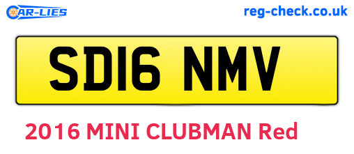 SD16NMV are the vehicle registration plates.
