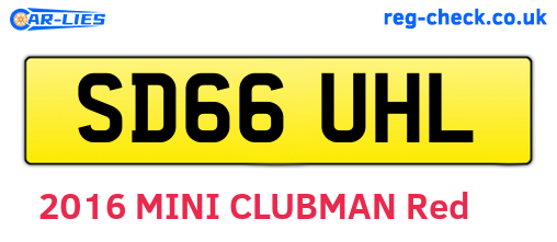 SD66UHL are the vehicle registration plates.