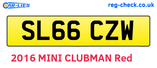 SL66CZW are the vehicle registration plates.
