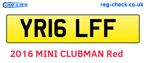 YR16LFF are the vehicle registration plates.