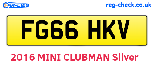 FG66HKV are the vehicle registration plates.