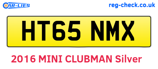 HT65NMX are the vehicle registration plates.
