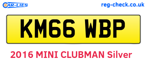 KM66WBP are the vehicle registration plates.