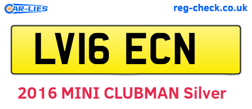 LV16ECN are the vehicle registration plates.