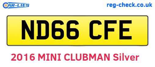 ND66CFE are the vehicle registration plates.