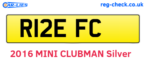 R12EFC are the vehicle registration plates.