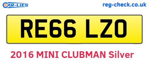 RE66LZO are the vehicle registration plates.