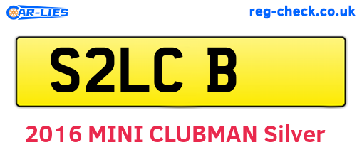 S2LCB are the vehicle registration plates.