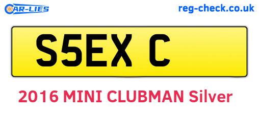 S5EXC are the vehicle registration plates.