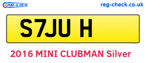 S7JUH are the vehicle registration plates.