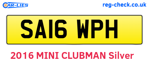 SA16WPH are the vehicle registration plates.