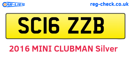 SC16ZZB are the vehicle registration plates.
