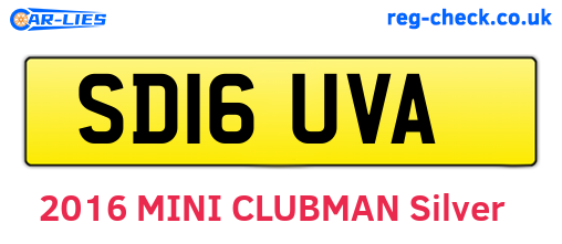 SD16UVA are the vehicle registration plates.