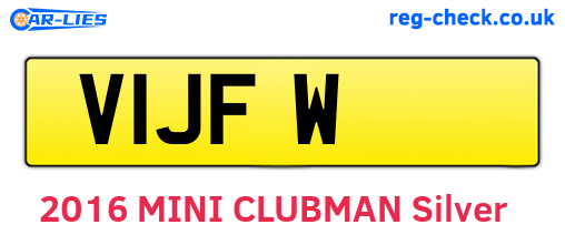 V1JFW are the vehicle registration plates.