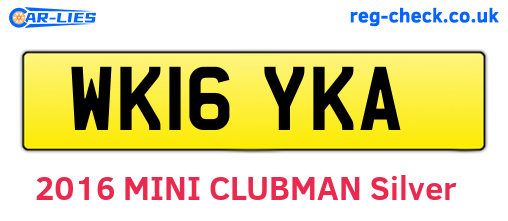 WK16YKA are the vehicle registration plates.