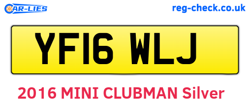 YF16WLJ are the vehicle registration plates.