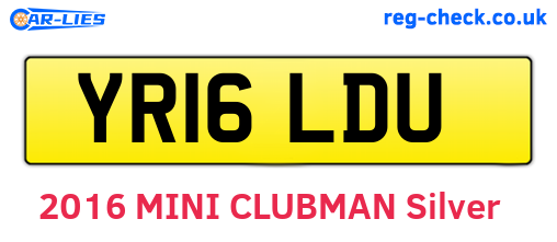 YR16LDU are the vehicle registration plates.