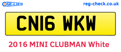 CN16WKW are the vehicle registration plates.