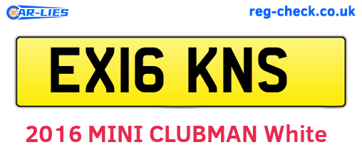 EX16KNS are the vehicle registration plates.