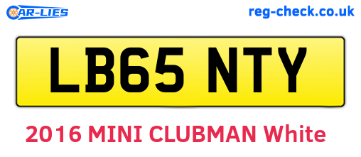 LB65NTY are the vehicle registration plates.