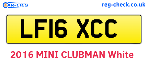 LF16XCC are the vehicle registration plates.