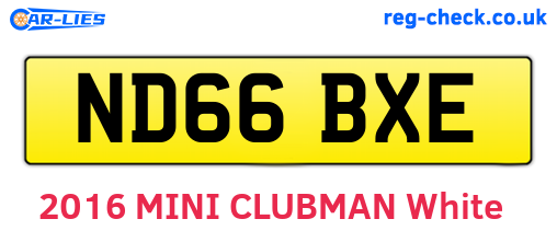 ND66BXE are the vehicle registration plates.
