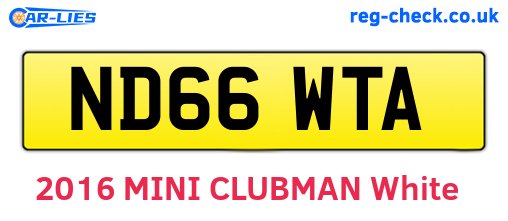 ND66WTA are the vehicle registration plates.