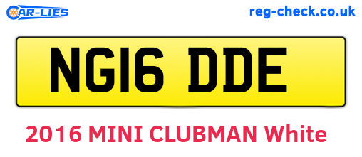 NG16DDE are the vehicle registration plates.