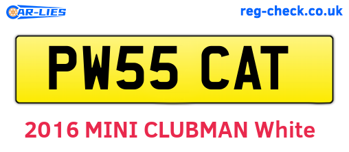 PW55CAT are the vehicle registration plates.