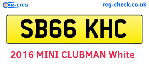 SB66KHC are the vehicle registration plates.
