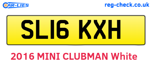 SL16KXH are the vehicle registration plates.