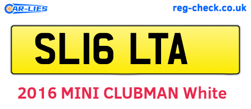 SL16LTA are the vehicle registration plates.