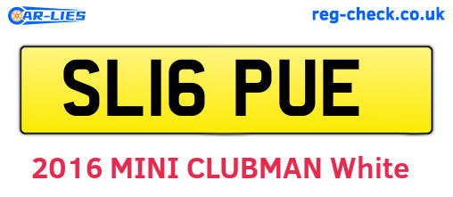 SL16PUE are the vehicle registration plates.
