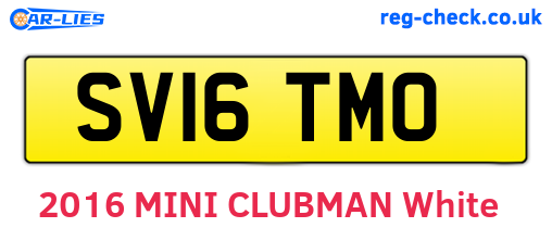 SV16TMO are the vehicle registration plates.