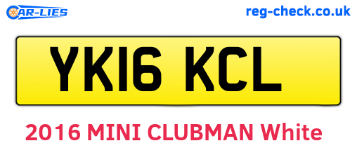YK16KCL are the vehicle registration plates.