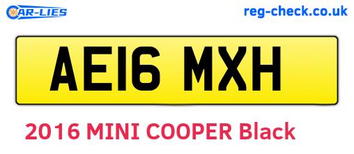 AE16MXH are the vehicle registration plates.