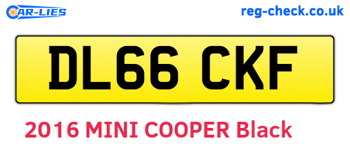 DL66CKF are the vehicle registration plates.