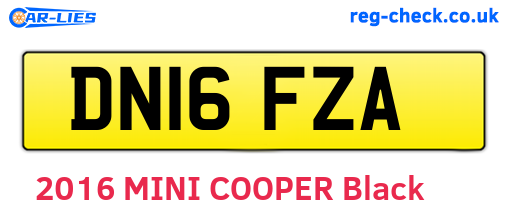 DN16FZA are the vehicle registration plates.