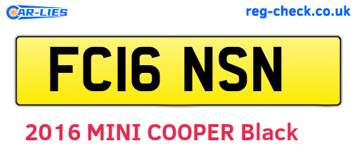 FC16NSN are the vehicle registration plates.