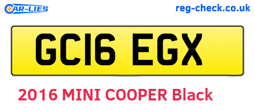GC16EGX are the vehicle registration plates.