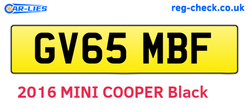 GV65MBF are the vehicle registration plates.
