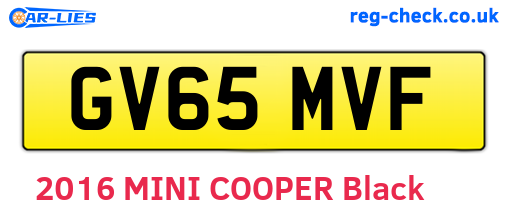 GV65MVF are the vehicle registration plates.