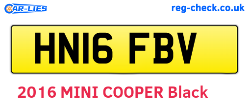 HN16FBV are the vehicle registration plates.