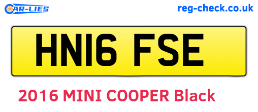 HN16FSE are the vehicle registration plates.
