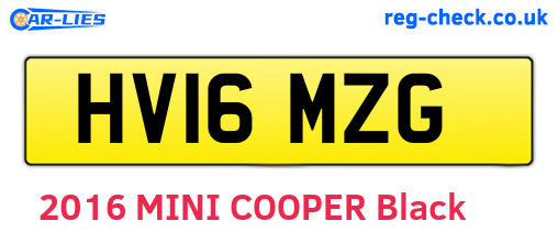 HV16MZG are the vehicle registration plates.
